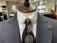 Giorgio Armani Cravatte gray circle tie