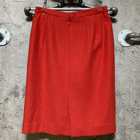 louis feraud paris pencil skirt knee length red orange
