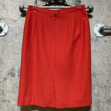 louis feraud paris pencil skirt knee length red orange