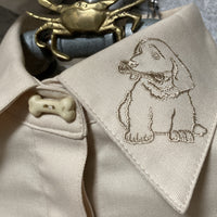 dog long sleeve shirt doggy doggo kunio sato collection beige white
