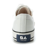 nine addiction bow low top sneakers white