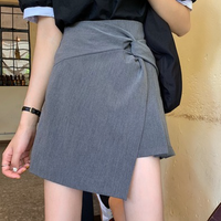 skirt style pants gray