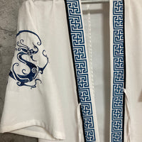 dragon robe white x blue
