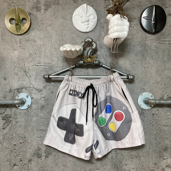game controller short pants gray