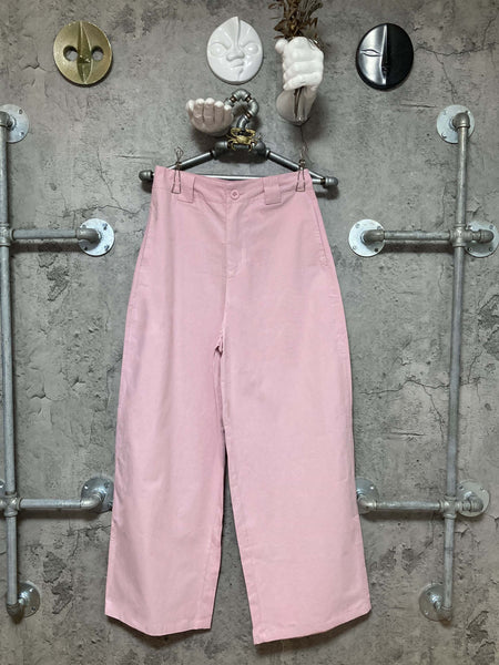 flare wide pants pink