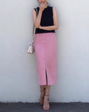 knee length skirt Salvatore Ferragamo pink