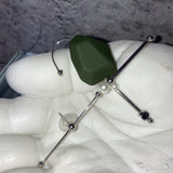cross earcuff(green)