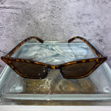 fox sunglasses leopard brown