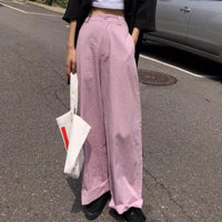 flare wide pants pink