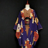 traditional Japanese kimono jacket Haori retro red orange