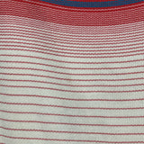 square neck striped sleeveless top red