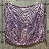 purple silver animal glitter scarf