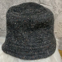 ROXY gray knit bucket hat
