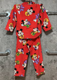 Mickey Mouse kids red pajama two piece set