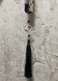 chinese crane hair accessory bow ribbon black
