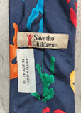 colorful Beth's hand pattern silk tie