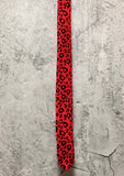 leopard patterned tie red black