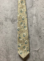 flower pattern gold tie
