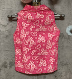 hibiscus sleeveless shirts pink