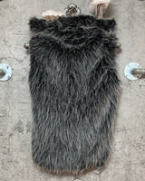 faux fur vest gray