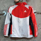 adidas jogging jacket red