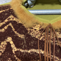 fur leather tops green brown