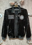 furyo two piece set velour tracksuit jacket pants black