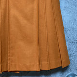 retro style pleated skirt orange