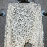 claudio cutuli unique mesh scarf white