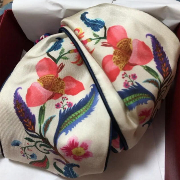 Salvatore Ferragamo floral turban headband silk pink