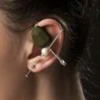 cross earcuff(green)