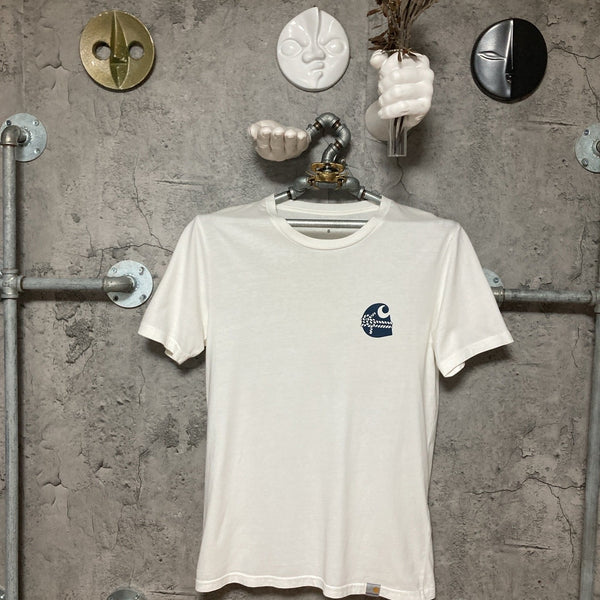 Carhartt logo rope ring printed T-shirt white navy