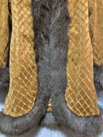 fake fur giraffe coat velour brown