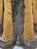fake fur giraffe coat velour brown
