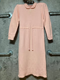 wool knit long dress pink pajama