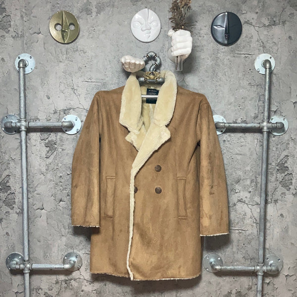 shearling coat w closet beige brown