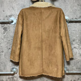 shearling coat w closet beige brown