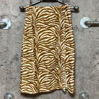 tiger pattern skirt beige brown