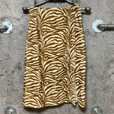 tiger pattern skirt beige brown