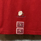 Ketty flower tops three quarter sleeve red