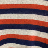 striped knit sweater orange navy white