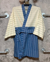 CD stripe kimono robe