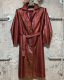 long coat burgundy red