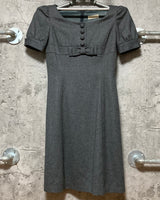 short sleeve maid style dress gray