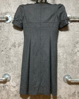 short sleeve maid style dress gray