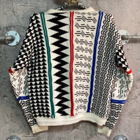 post modern geometric knit sweater