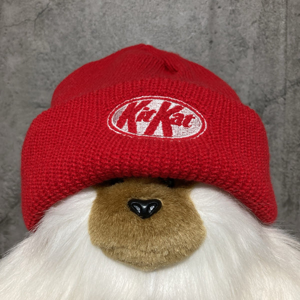 KitKat knit hat watch cap beanie red