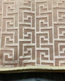 greek key pattern lap blanket beige