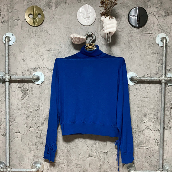 Uniqlo x J W Anderson turtleneck knit top blue