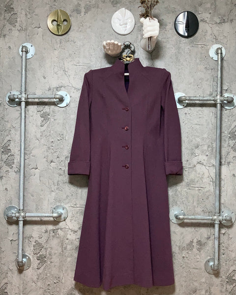purple long coat